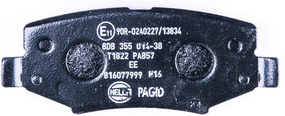 HELLA PAGID 8DB 355 014-381 Bremsbelagsatz - T1822 - Dicke/Stärke: 16.6mm - Bremssystem: TRW - mit a