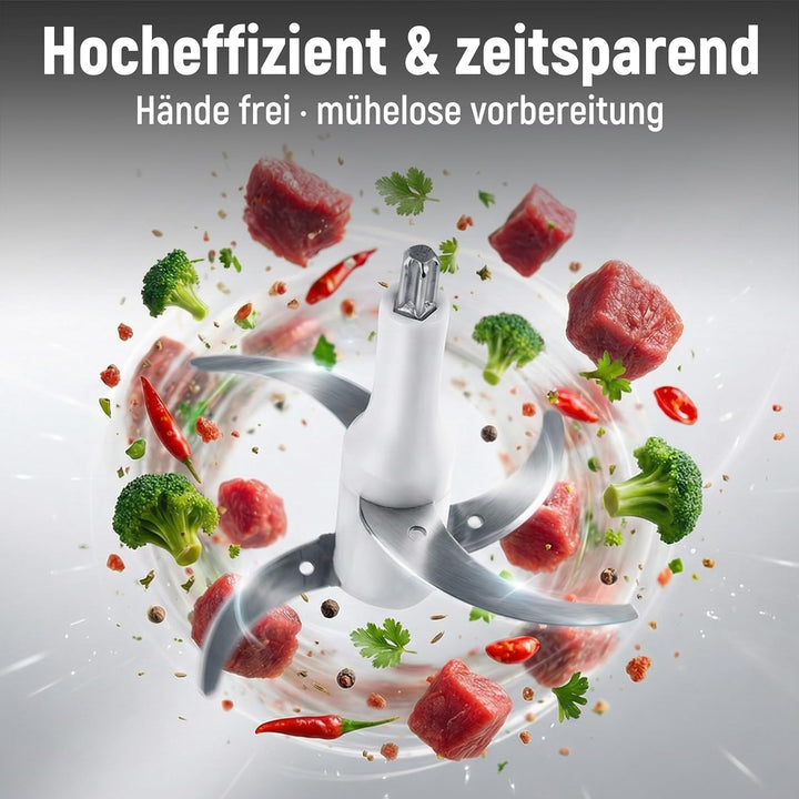 SIMPLUS Multizerkleinerer Elektrisch 1.8L Glas, 420 Edelstahl 4 Klingen, 2 Geschwindigkeiten, 6 Seku