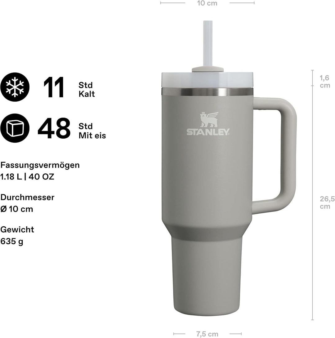 Stanley Quencher H2.0 Flowstate Trinkflasche Mit Strohhalm 1.2L - Thermobecher Kühlt 11 Stunden - 48