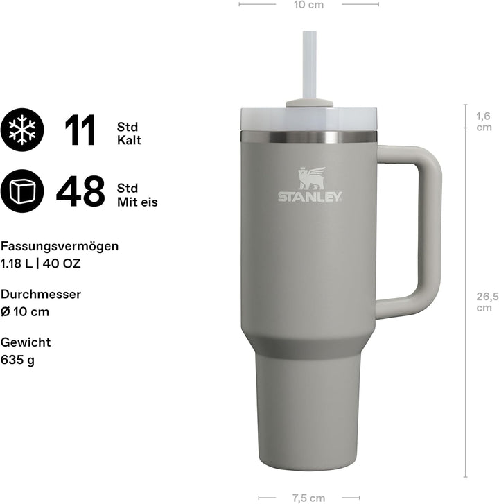 Stanley Quencher H2.0 Flowstate Trinkflasche Mit Strohhalm 1.2L - Thermobecher Kühlt 11 Stunden - 48