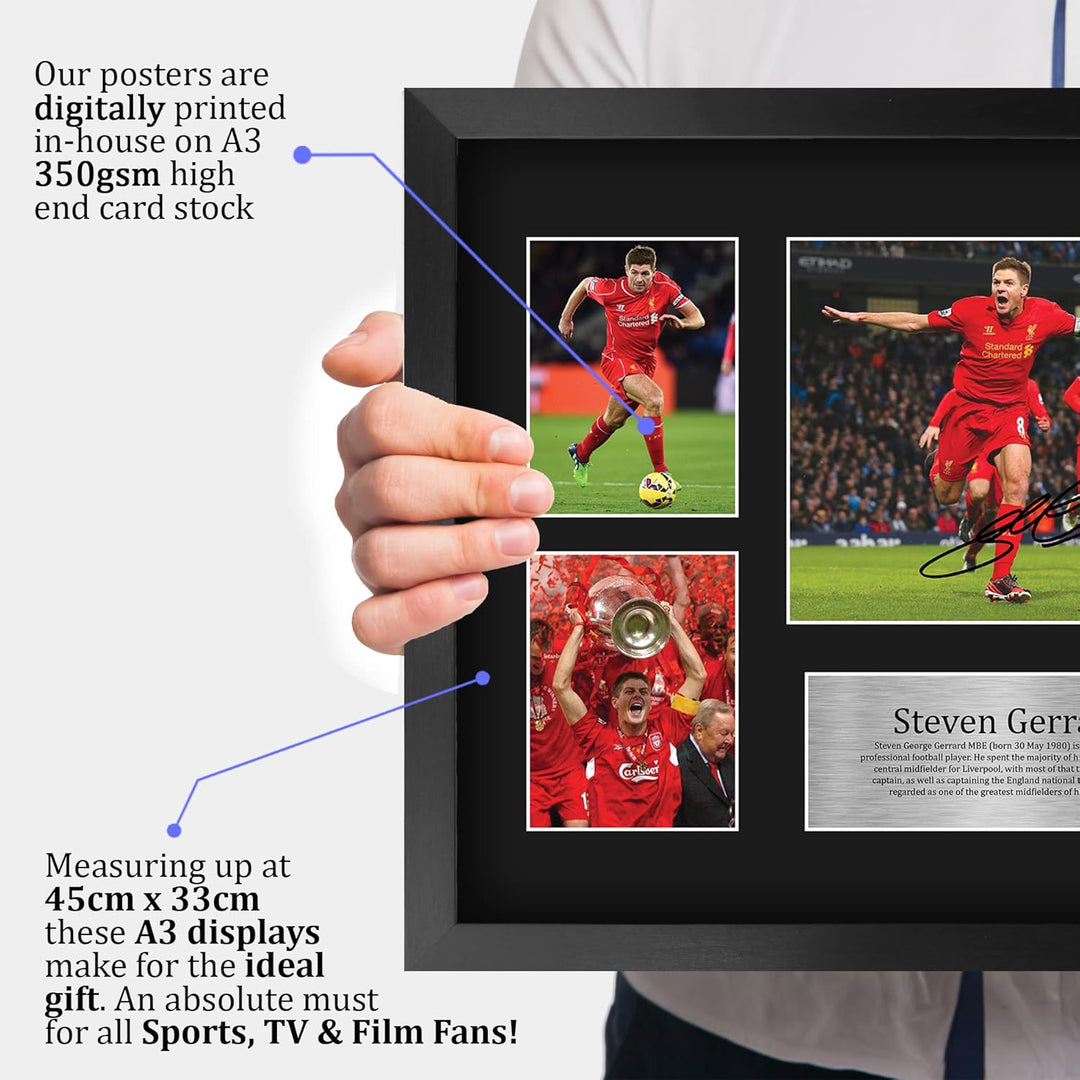 HWC Trading A3 FR Steven Gerrard Geschenk Signed Large-A3 gedruckt Autogramm Liverpool Geschenke dru
