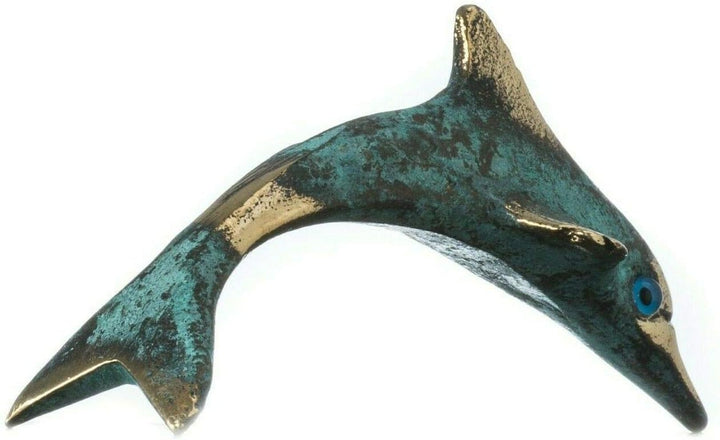 Minoischer Delfin Kreta Knossos Handgemachte Bronze 10.5 cm