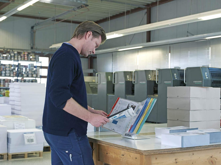 Durable Sichttafelständer Function Table für 20 Sichttafeln A4, 1 Stück, grau, 568410 Tisch 20 Tafel