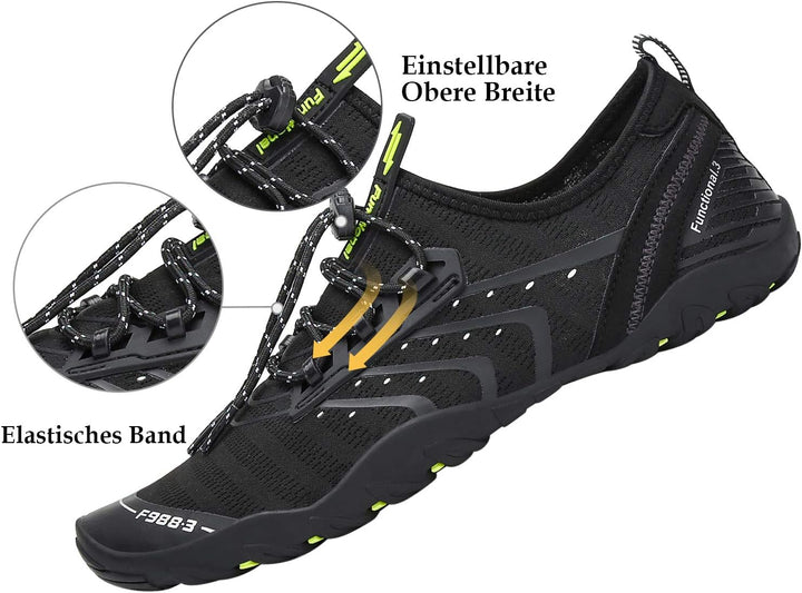 SAGUARO Badeschuhe für Herren Damen - 7/9 Drainagelöcher Schnelltrocknende rutschfest, Gr 35-48 39 E