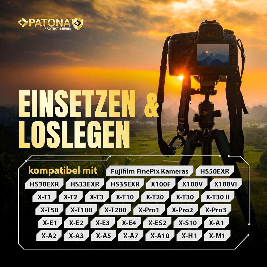 PATONA Protect Akku NP-W126s 1210mAh mit NTC-Sensor und V1-Gehäuse kompatibel mit Fuji Fujifilm XM5