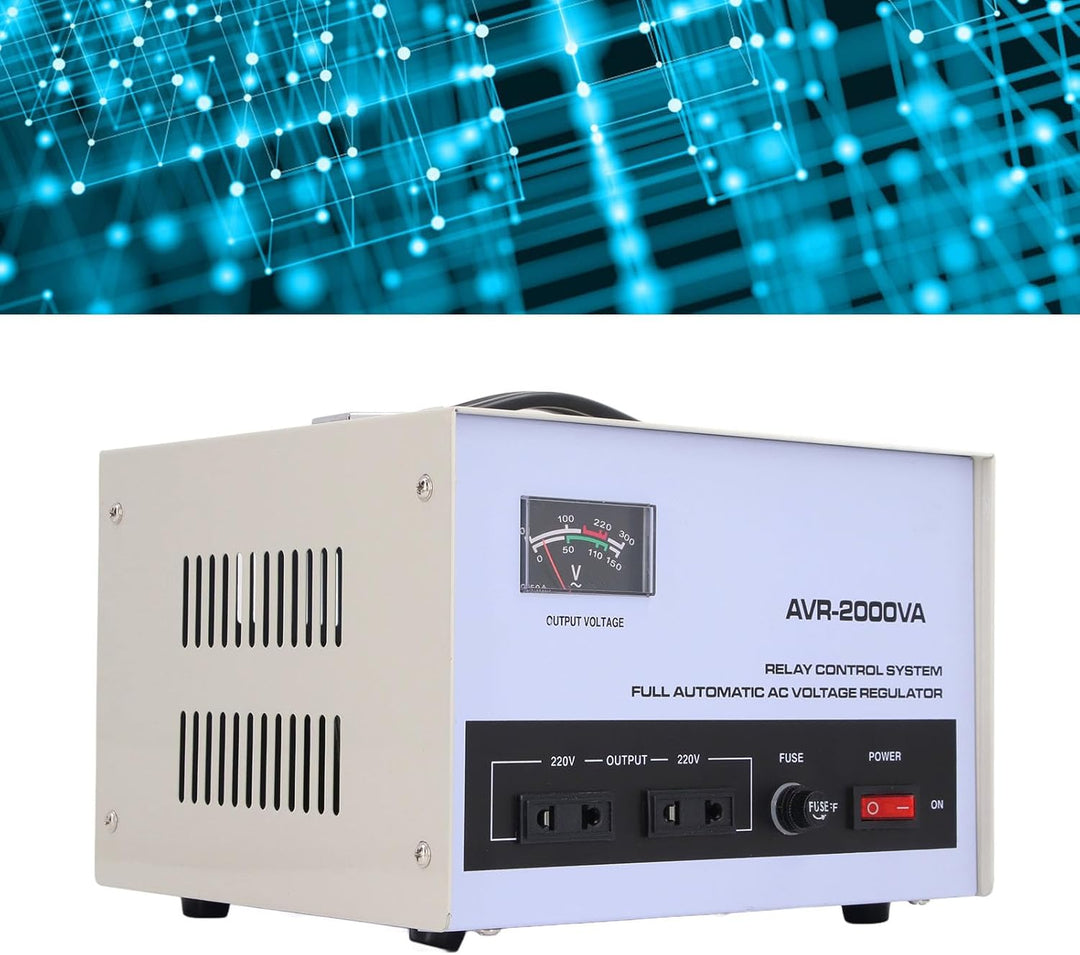 Automatischer Spannungsregler, 2000 W, Einphasiger Aufwärts-Abwärtswandler mit Universalsteckdosen,