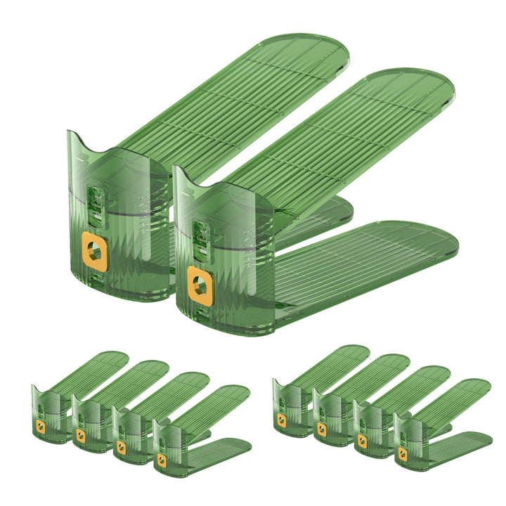GlSAKE Platzsparender Schuhstapler Verstellbares Schuhregal 10PACK Rutschfester Schuhhalter Stapler
