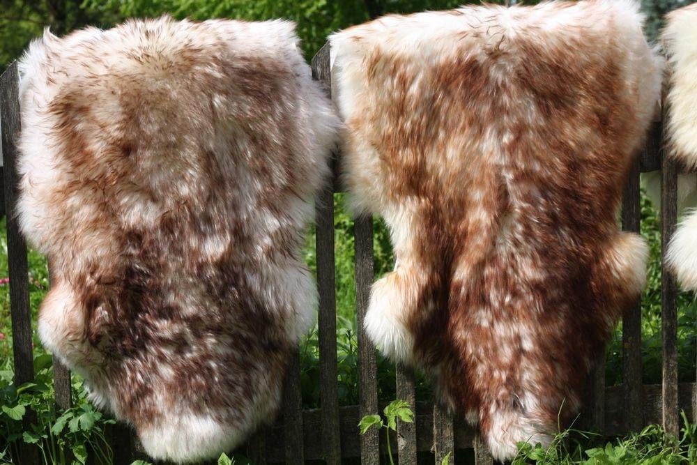 Hollert Lammfell - GEFLAMMT Merino Schaffell Läufer Echt Fell Dekoration Sitzunterlage Grösse 110-12