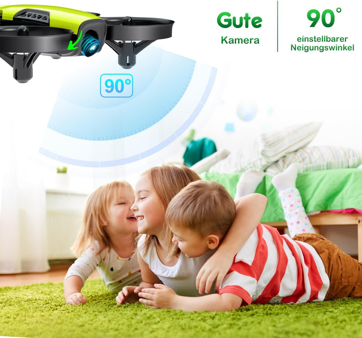 Loolinn | Drohne mit Kamera als Geschenk für Kinder - Mini Drohne Ferngesteuert mit Video & Fotos /