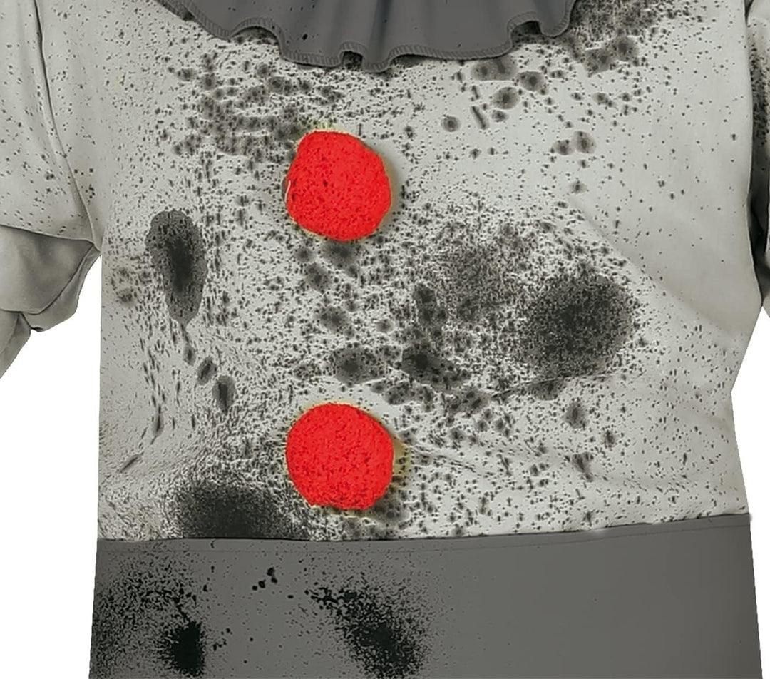 FIESTAS GUIRCA Psychoclown-Kostüm für Herren Halloween grau-schwarz - L (52-54), L