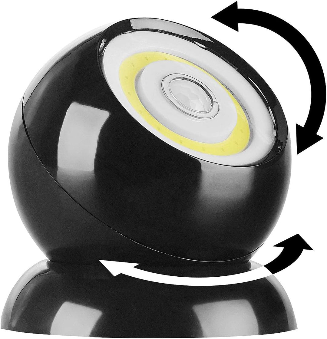 Lunartec LED Strahler Akku: 2er-Set ultrahelle COB-LED-Akku-Leuchten, PIR Sensor, 200 lm, schwarz (d