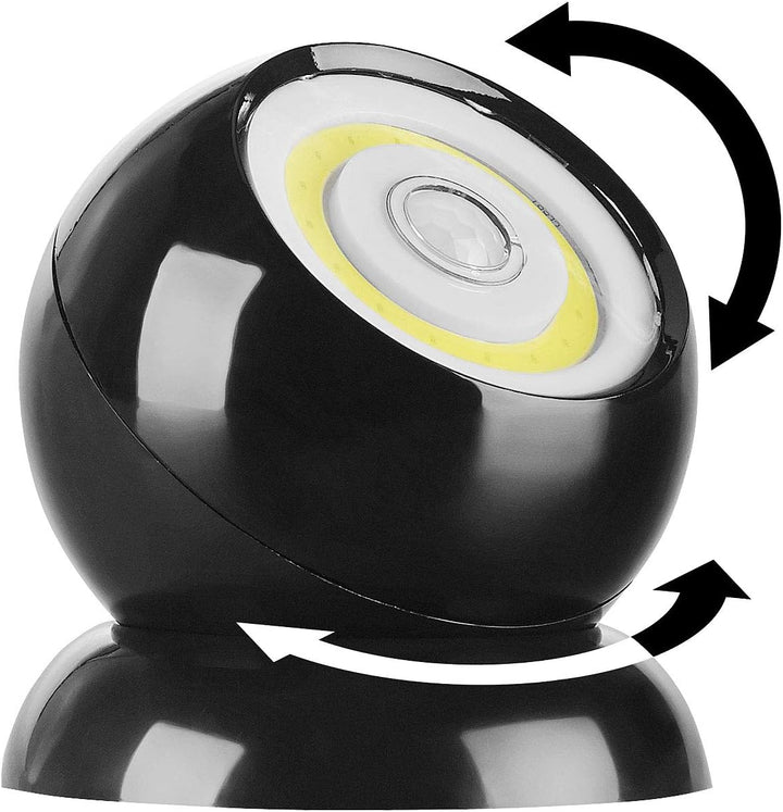 Lunartec LED Strahler Akku: 2er-Set ultrahelle COB-LED-Akku-Leuchten, PIR Sensor, 200 lm, schwarz (d
