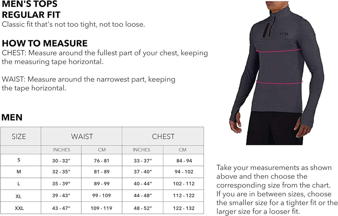 TCA Laufshirt Herren Langarm - Fusion Pro Quickdry Langarmshirt atmungsaktiv - Ski Oberteil Herren -