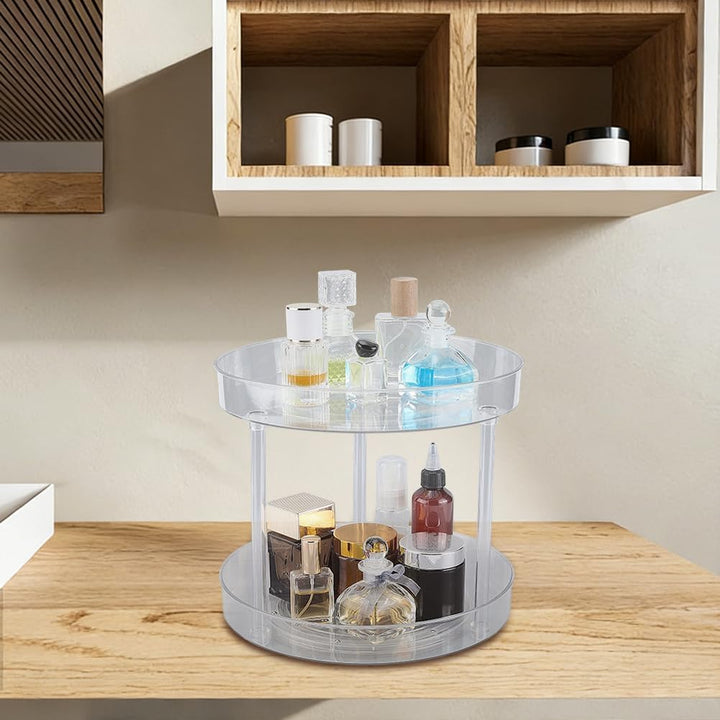 360° Drehbarer Acryl Makeup Organizer Klarer Acryl Drehteller Organizer Für Schrank Küche Vorratsrau