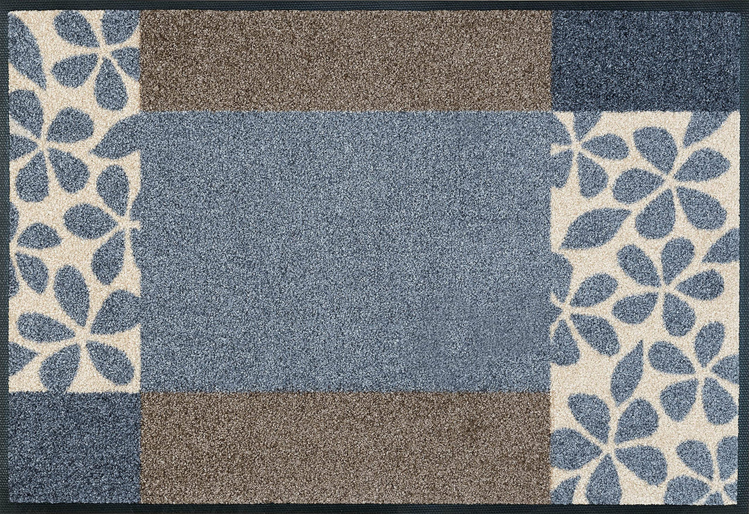 wash+dry Fussmatte, Florita grey 50x75 cm, innen und aussen, waschbar 50 x 75 cm, 50 x 75 cm