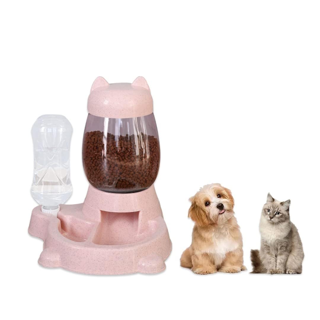 Automatischer Futter- und Wasserspender für Haustiere, kleine und mittlere Grösse (Rosa) Geschenkide