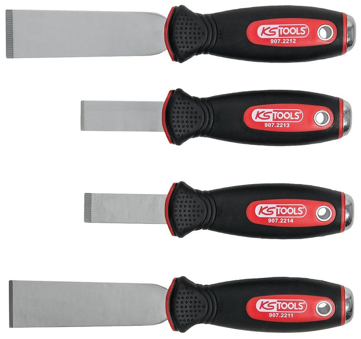 KS Tools 907.2210 EDELSTAHL Schabmeissel-Satz, 4-tlg.
