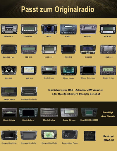 M.I.C. AV8V7LITE Android 12 Autoradio mit navi Ersatz für VW Golf t5 touran Passat Skoda Octavia SEA