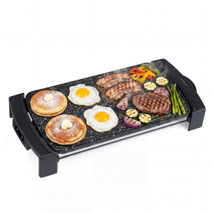 COSTWAY Elektrogrill, 2150 W Tischgrill elektrisch mit Doppelzone