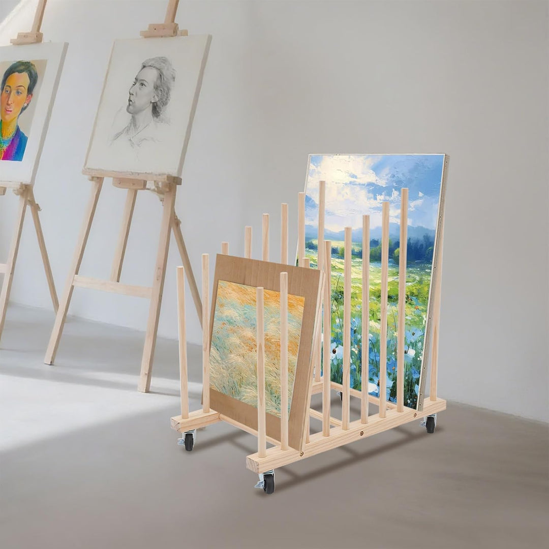 KAUITOPU Kunst-Aufbewahrungsregal, Kunst-Leinwand-Aufbewahrung, Kunst-Trockenständer, Leinwandbrette