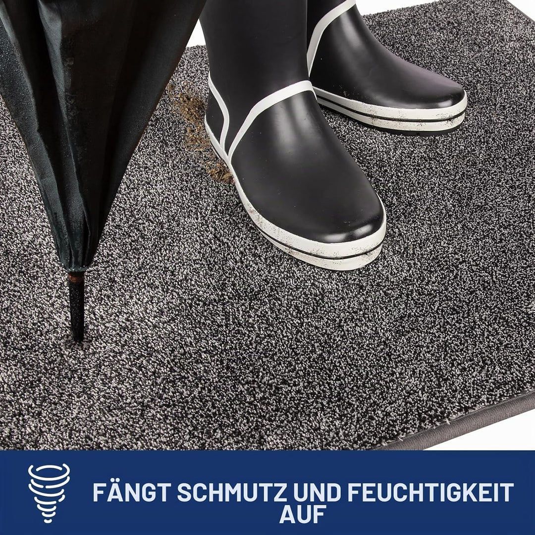 FCSDETAIL Schmutzfangmatte Innen 137 x 210 cm, rutschfeste Sauberlaufmatte, Eingangstürmatte mit Was