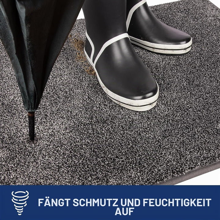 FCSDETAIL Schmutzfangmatte Innen 137 x 210 cm, rutschfeste Sauberlaufmatte, Eingangstürmatte mit Was
