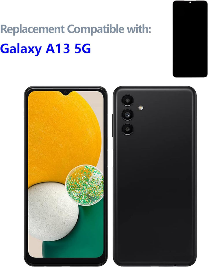 swark LCD Display Kompatibel mit Samsung Galaxy A13 5G SM-A136 (Schwarz Ohne Rahmen) Touchscreen Dig