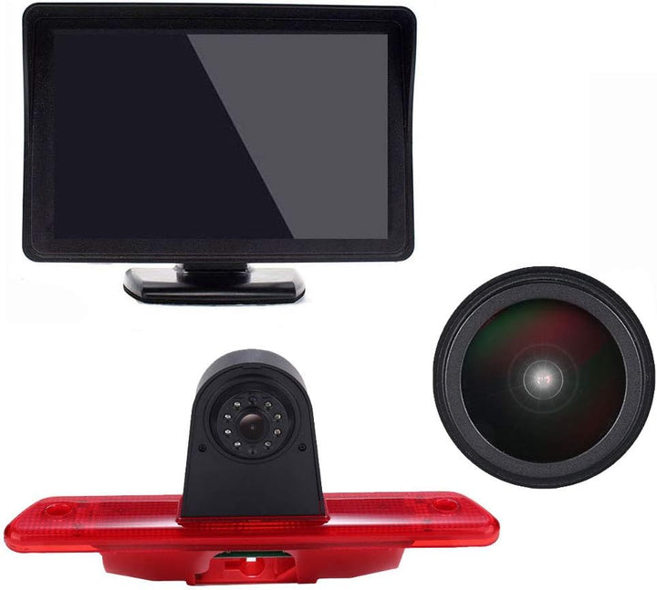 「18mm Linse Top Qualität Rückfahrkamera + 4.3 Zoll TFT LCD Bildschirm Auto Monitor」Bremsleuchte Auto