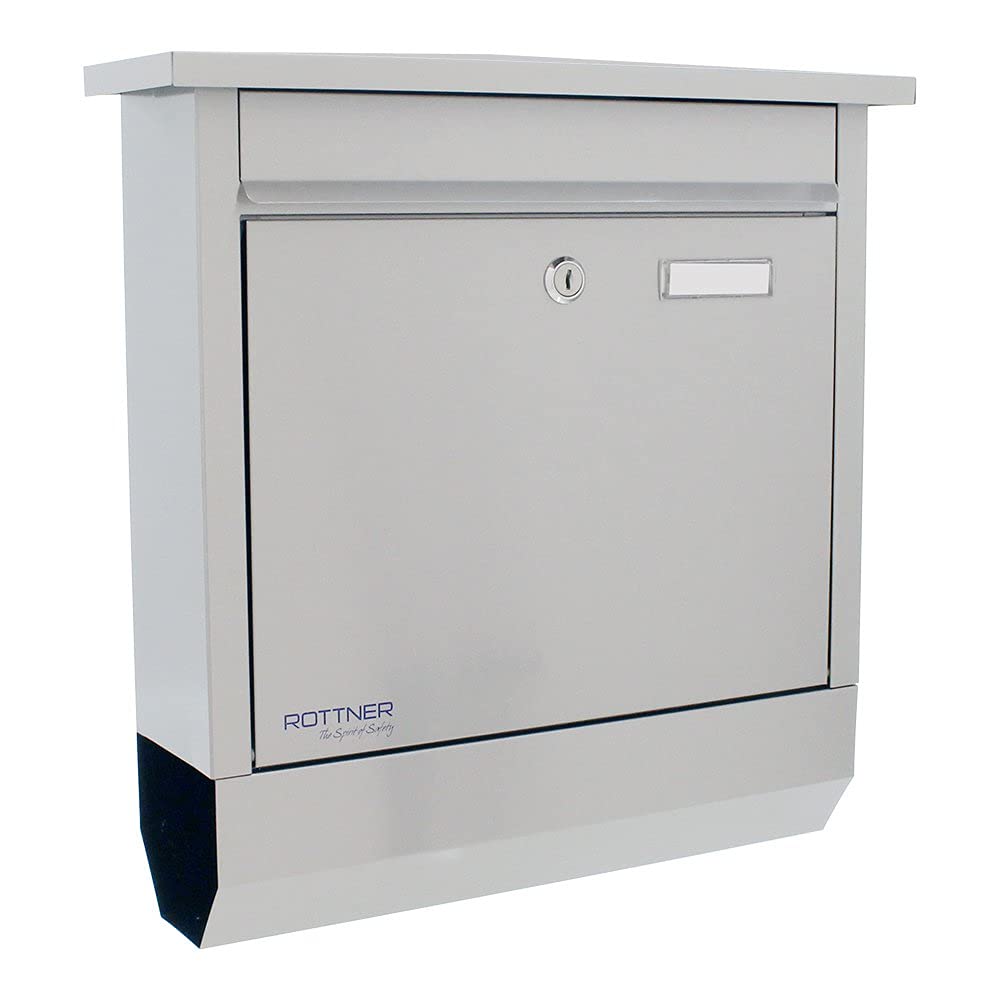 Rottner T06329 Briefkasten Lettero Inox mit integrierte Zeitungsrolle