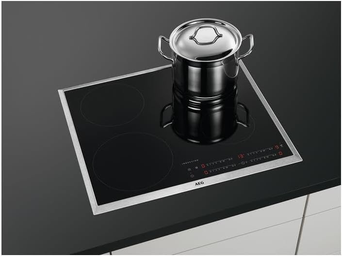 AEG IKB64411XB Autarkes Kochfeld / Induktion / Hob²Hood / Slider-Bedienung / 60 cm / Edelstahlrahmen