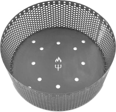 FireDeifi Grillplatte Feuerkorb | Feuerbox | Feuerstelle | Trommel | ⌀48 cm | Inklusive Ketten und H