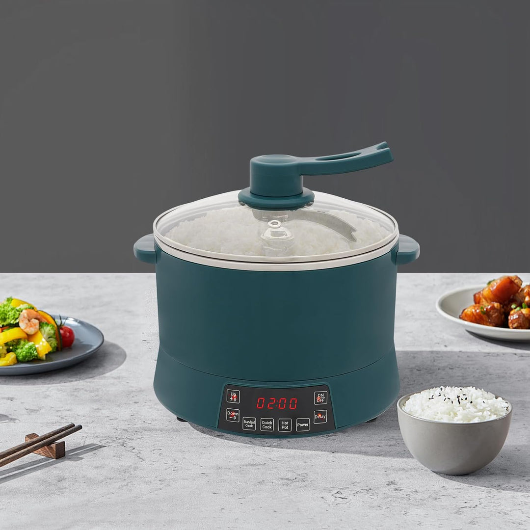 4L Zuckerarmer Reiskocher 1500W Einstellbare Leistung Multikocher mit Reservierungsfunktion Schongar