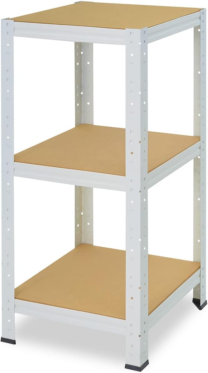 shelfplaza® 90x40x40cm Home Schwerlastregal weiss/Metallregal mit 3 Böden/Kellerregal Metall, Garage