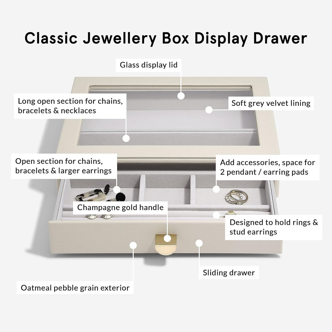 Stackers Oatmeal Classic Jewellery Box Display Drawer, Oatmeal