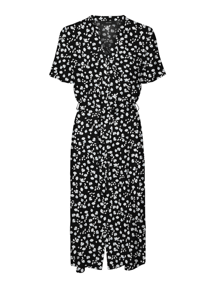 VERO MODA Female Kleid VMVICA Langes Kleid | Dress XS Schwarz, XS Schwarz