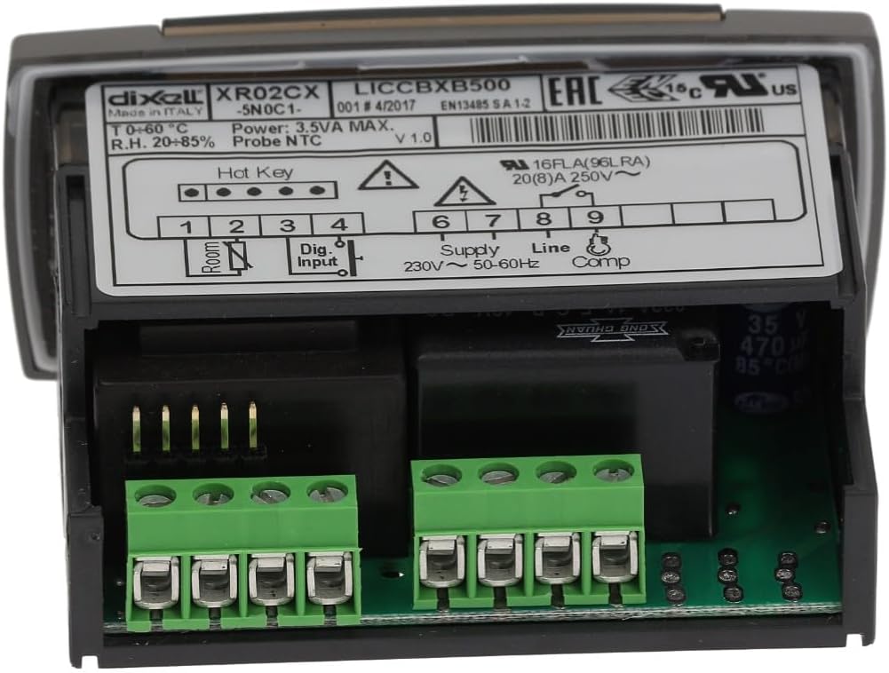DIXELL Elektronikregler XR02CX-5N0C1 71x29 mm 230 V Relais: NO-20A(8) Eingang: für Horeca-Select, Me