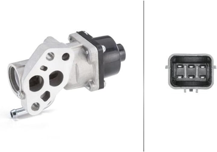 HELLA 6NU 010 171-001 AGR-Ventil - 12V - elektrisch - 6-polig - ohne Dichtung