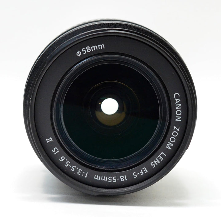 Canon EF-S 18-55mm F3.5-5.6 IS II Universalzoom-Objektiv (58mm Filtergewinde) schwarz Single, Single