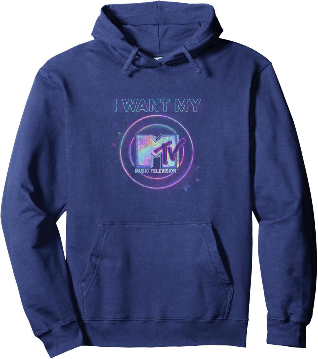 MTV I Want My MTV Neon Circles Logo Pullover Hoodie