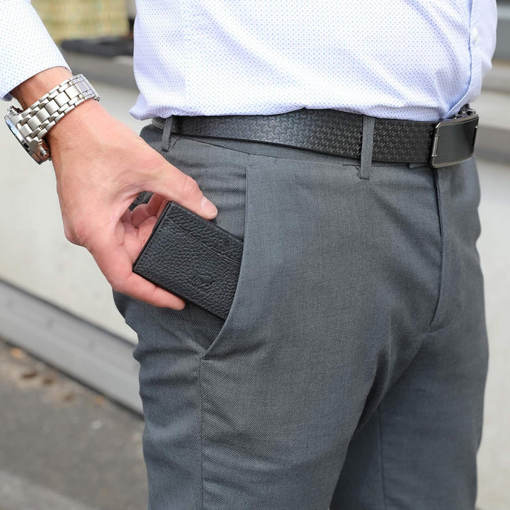 Solo Pelle Kartenetui | Kreditkartenetui | Leder Geldbörse Slim Wallet Portmonee | Geldbeutel mit RF
