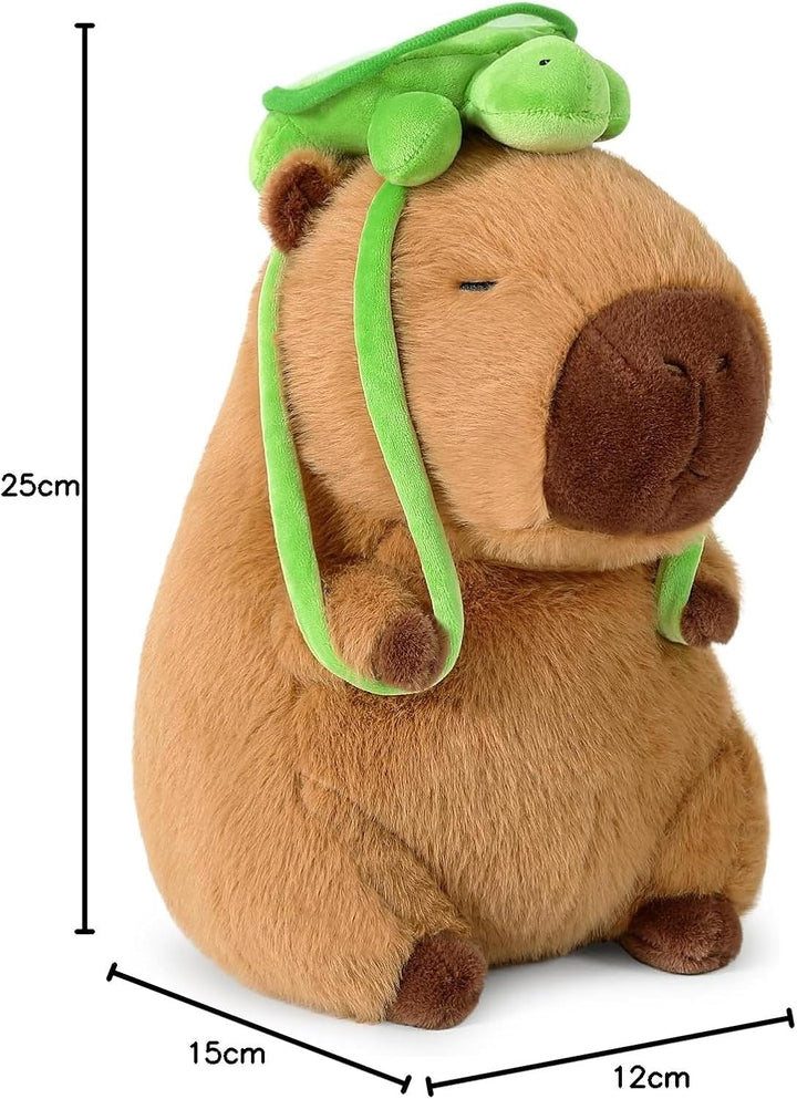shownicer Plüschtier Capybara Kuscheltier mit Schildkröte Stofftier Kawaii Capybara Plüsch Kissen Sp