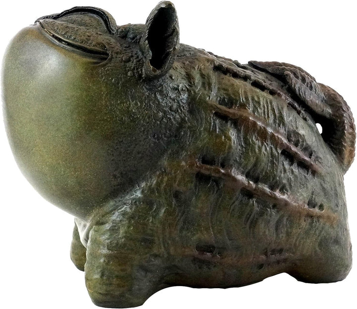 Kunst & Ambiente - Bronzefigur - Lustige chinesische Kröte/Frosch - signiert von Milo - Tierfigur -
