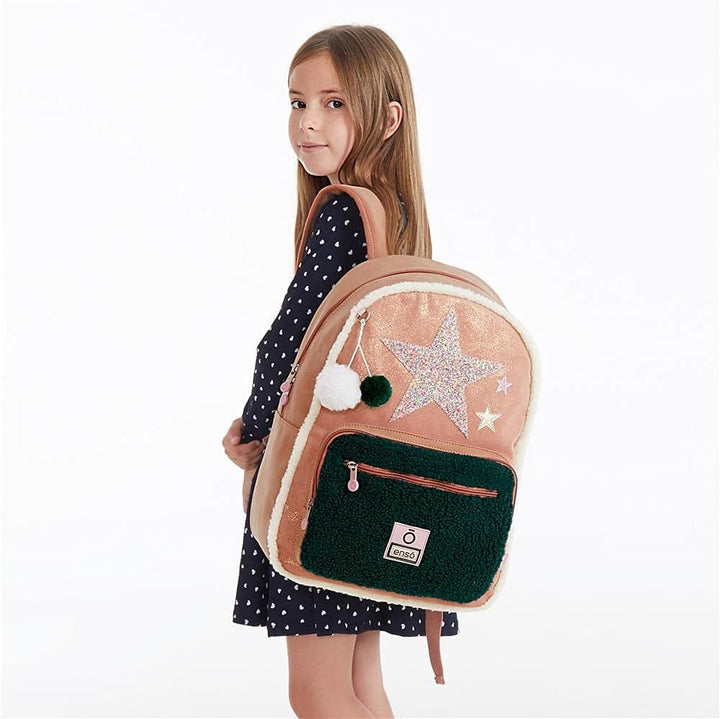 Enso Mädchen Shine Stars Gepck- Kuriertasche 22x25x14 cms Rosa, 22x25x14 cms Rosa