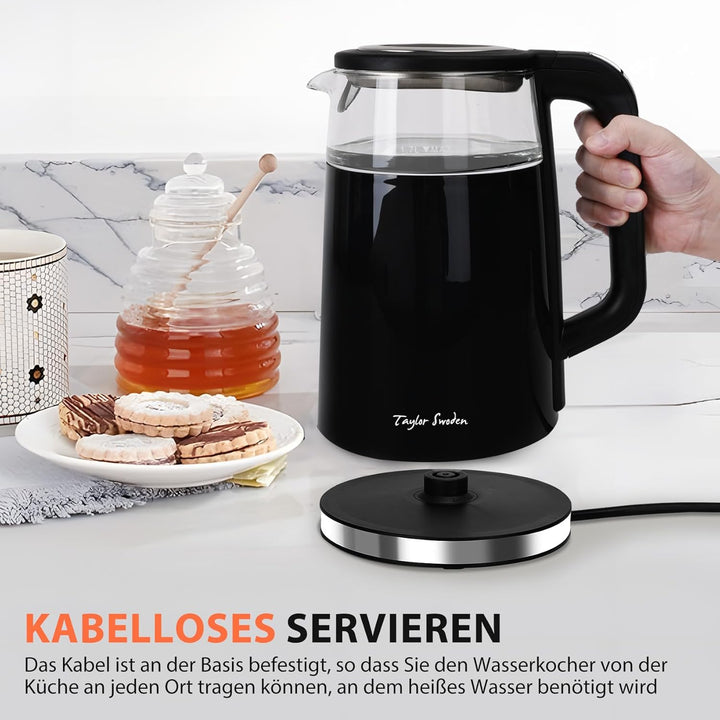Taylor Swoden Wasserkocher 1,7 L mit Temperatureinstellung, Smart LED Digital Temperaturanzeige 40-1