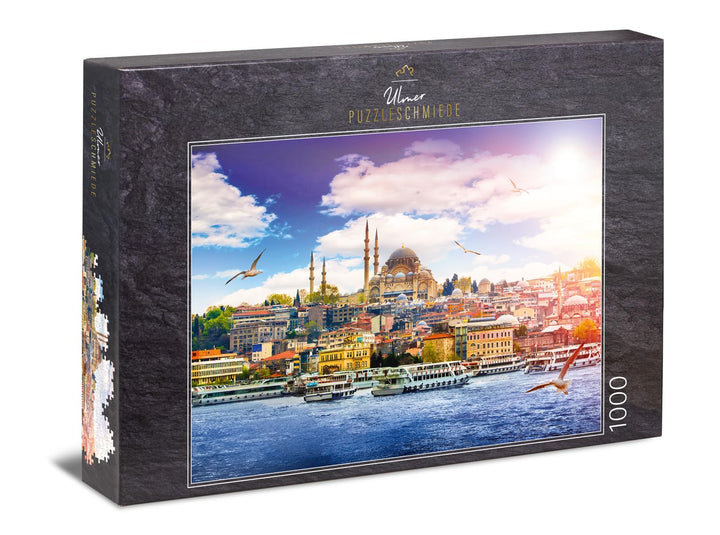 Ulmer Puzzleschmiede - Puzzle „Perle am Bosporus“ - Klassisches 1000 Teile Städte-Puzzle – Puzzlemot
