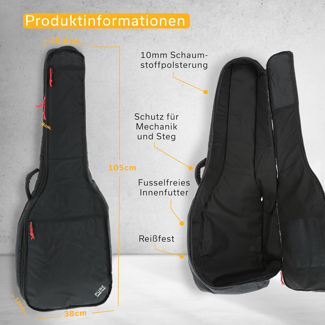 GEWA Gitarren Gig Bag/Tasche für Konzertgitarre 10mm Polsterung, 10mm Polsterung