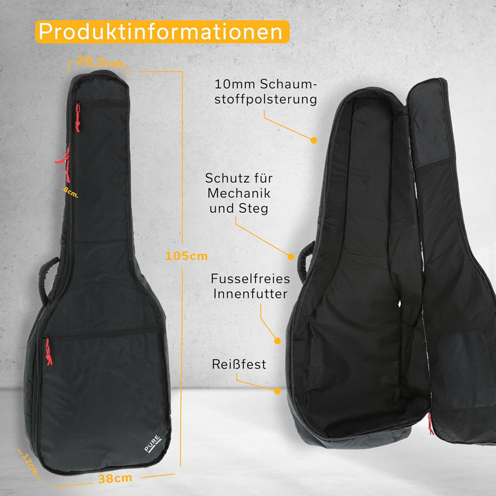 GEWA Gitarren Gig Bag/Tasche für Konzertgitarre 10mm Polsterung, 10mm Polsterung