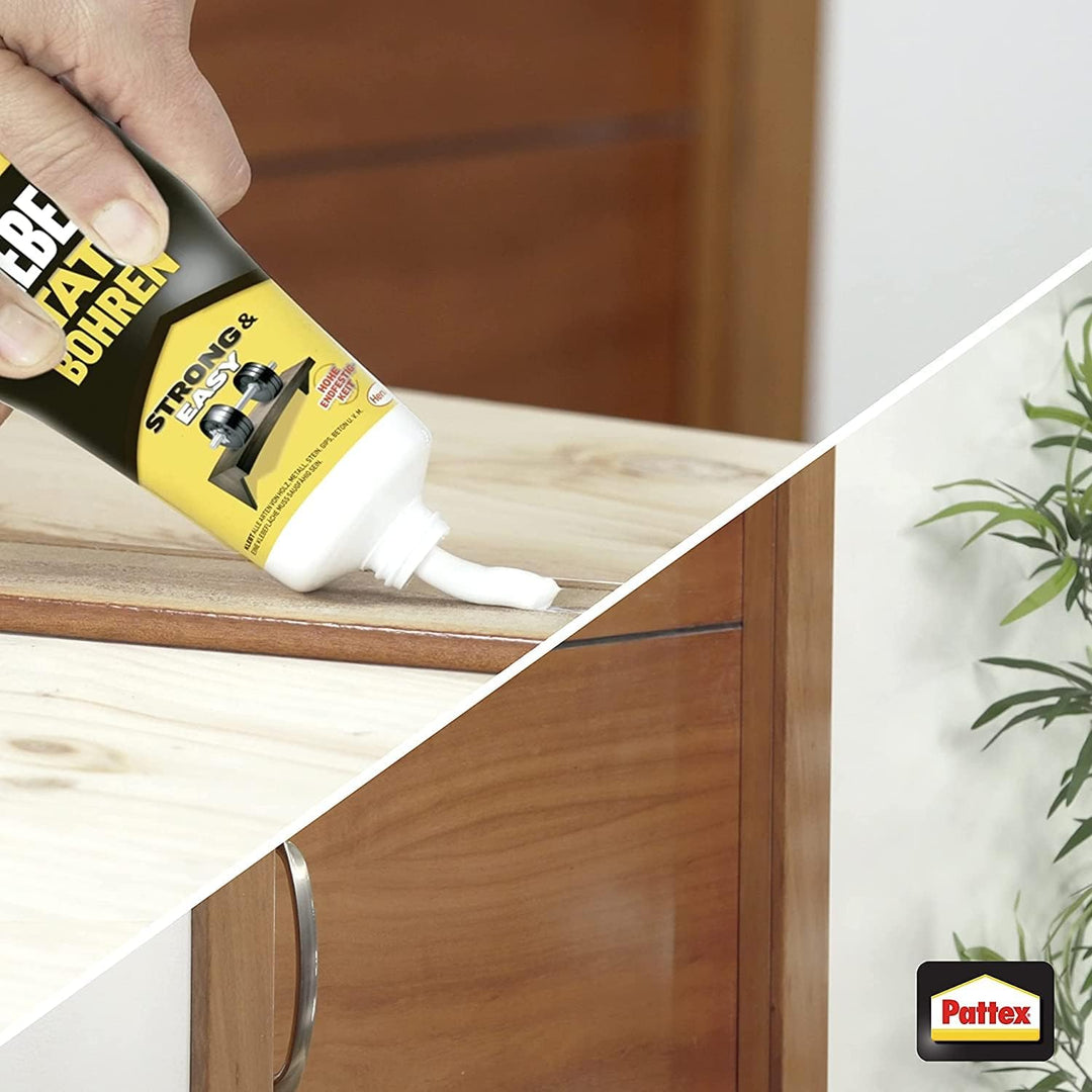 Pattex Montagekleber Kleben statt Bohren, starker Kraftkleber für sofortigen Halt, universell einset