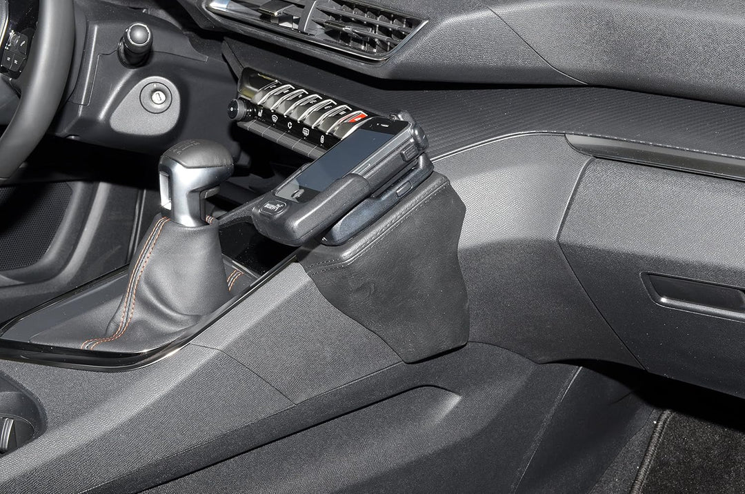 KUDA 2535 Halterung Kunstleder schwarz für Peugeot 3008 & 5008 (2. Gen) ab 2016, 2535