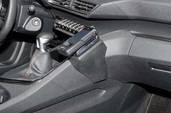 KUDA 2535 Halterung Kunstleder schwarz für Peugeot 3008 & 5008 (2. Gen) ab 2016, 2535